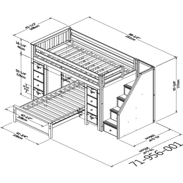 Jackpot Chester Loft/Bunk Bed in Natural - Image 7