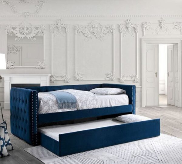 Anna Twin Size Daybed with Trundle (Navy, Black and Gray) - Image 2