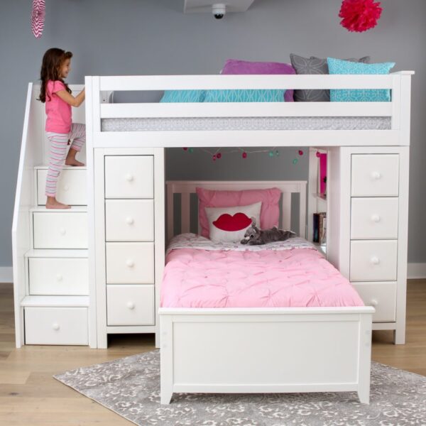 Jackpot Chester Loft/Bunk Bed in White