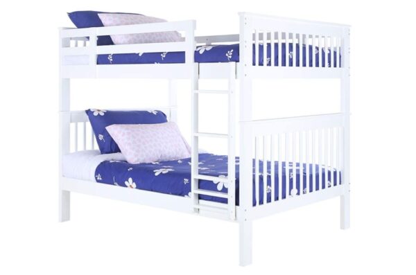 Barci Twin over Twin Bunk Bed (White, Gray & Espresso) - Image 2