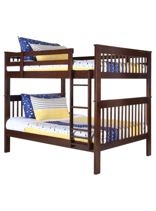 Barci Full over Full Bunk Bed (White, Gray & Espresso) - Image 2