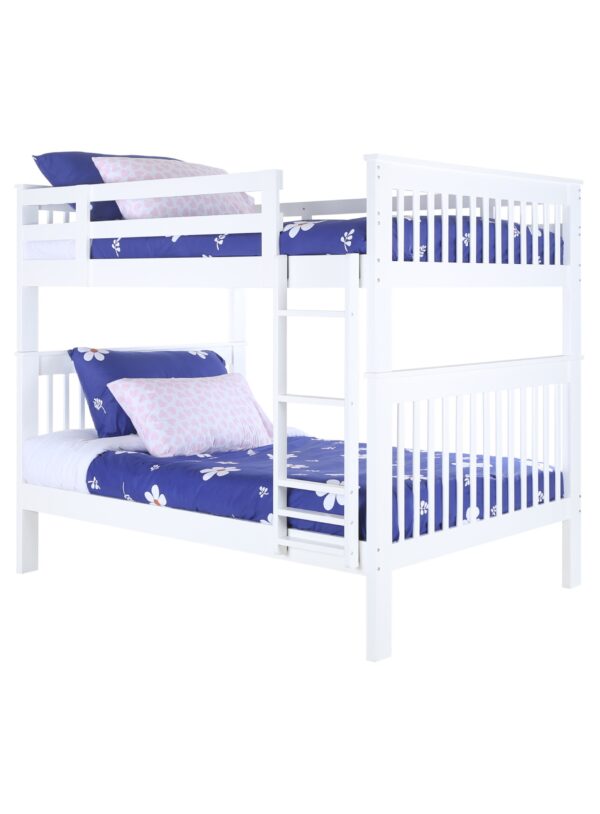 Barci Full over Full Bunk Bed (White, Gray & Espresso) - Image 3