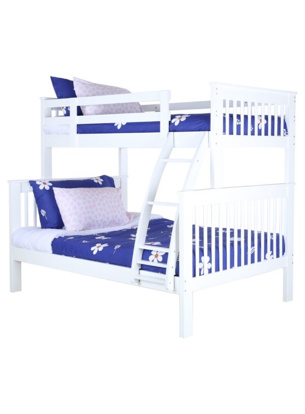 Barci Twin over Full Bunk Bed (White, Gray & Espresso) - Image 2