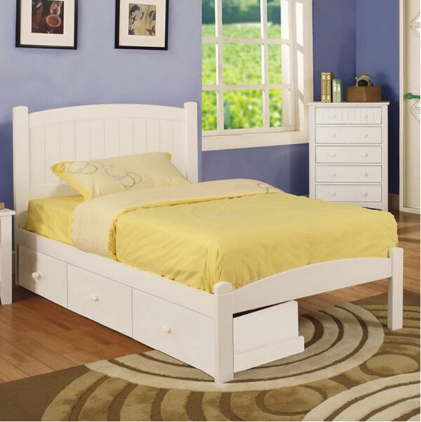 Contempo Beadboard Panel Platform Bed in White - Image 2