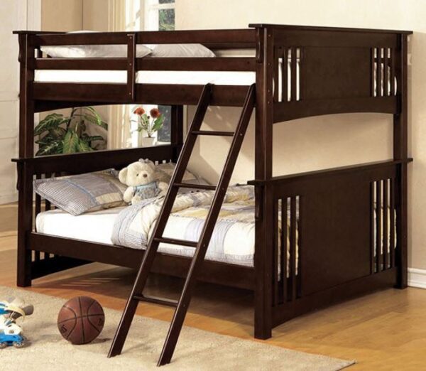 Crestline Full over Full Bunk Bed in Dark Walnut