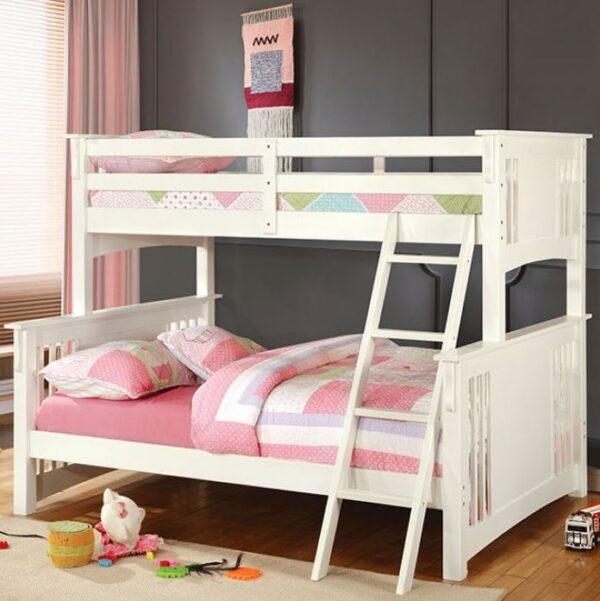 Crestline Twin over Full Bunk Bed (Wire-Brushed Dark Walnut, White, Oak and Dark Walnut)