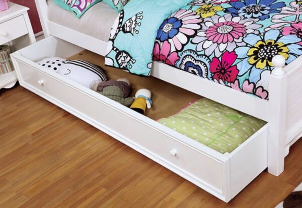 Dani Curved Headboard Bed (White & Pink) - Image 5