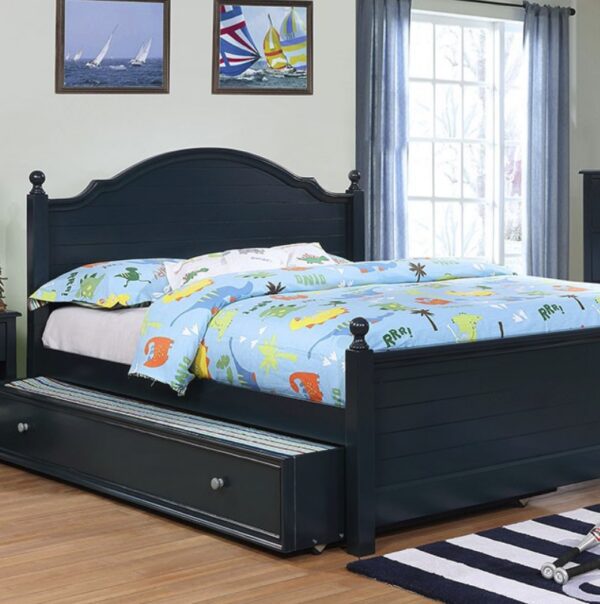 Diana Beadboard Bed (Gray and Blue) - Image 2