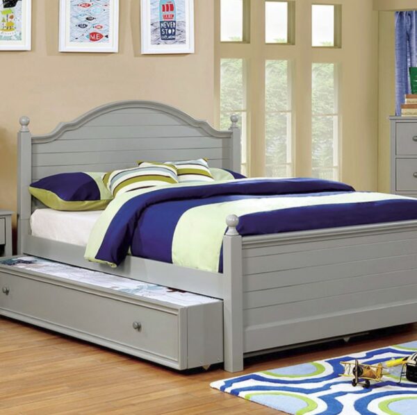 Diana Beadboard Bed (Gray and Blue) - Image 7
