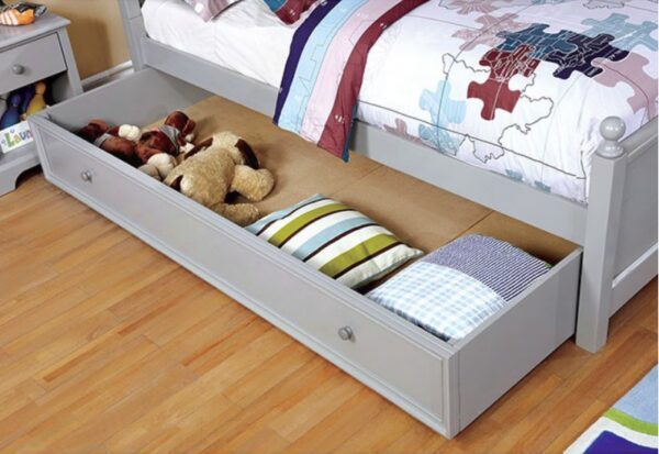 Diana Beadboard Bed (Gray and Blue) - Image 6