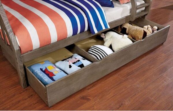 Emmy Mission Style Twin over Full Bunk Bed in Driftwood - Image 2