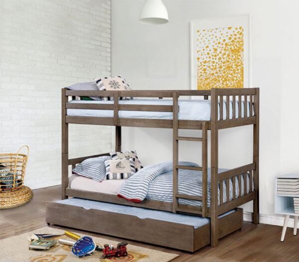 Emmy Mission Style Twin over Twin Bunk Bed in Driftwood