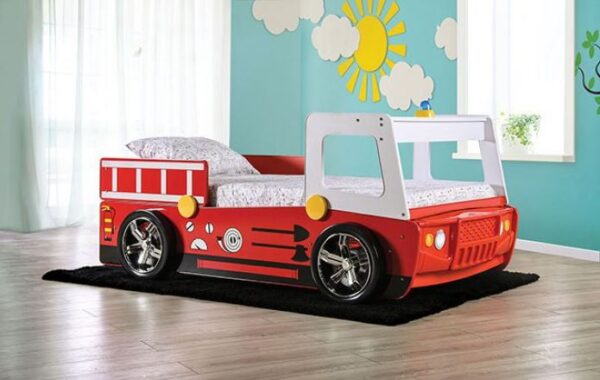 Fire Truck Twin Size Bed in Red