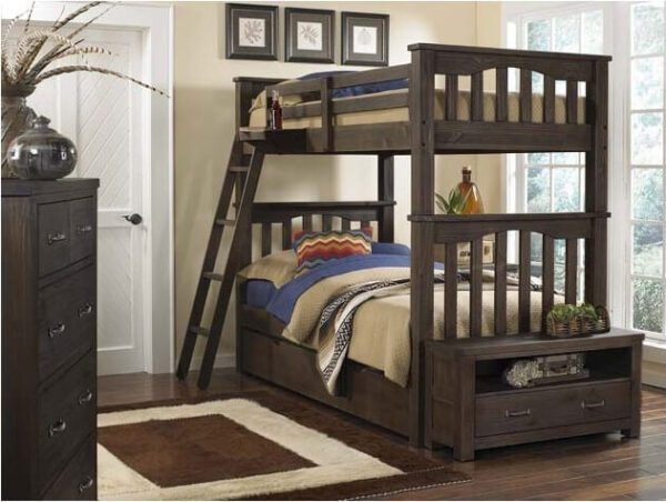 Kenwood Collection Twin over Twin Bunk Bed in Espresso - Image 3