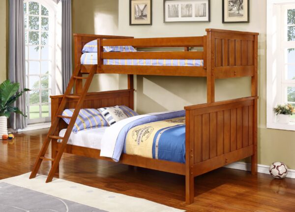 Jackson Twin over Full Bunk Bed (White, Espresso, Rustic Pecan, Graphite Grey & Weathered Grey) - Image 3