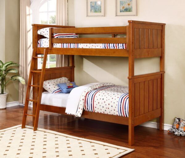 Jackson Twin over Twin Bunk Bed (White, Espresso, Rustic Pecan, Graphite Grey & Weathered Grey) - Image 2