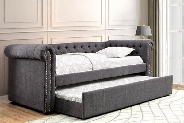Lea Twin Size Daybed with Trundle (Beige, Gray and Dark Teal) - Image 2