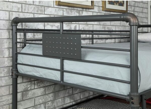 London Industrial Triple Bunk Bed in Sand Black - Image 2