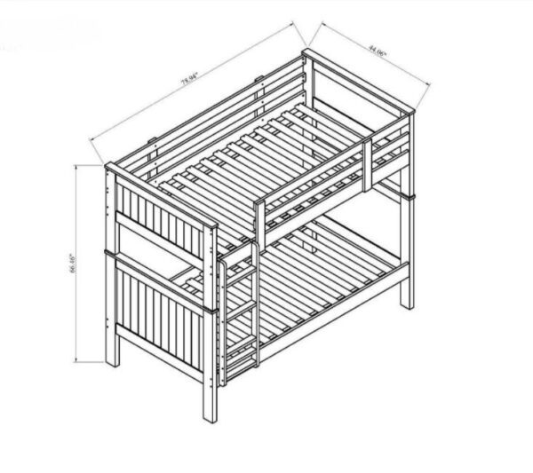 Lonni Twin over Twin Bunk Bed (White, Gray & Espresso) - Image 4