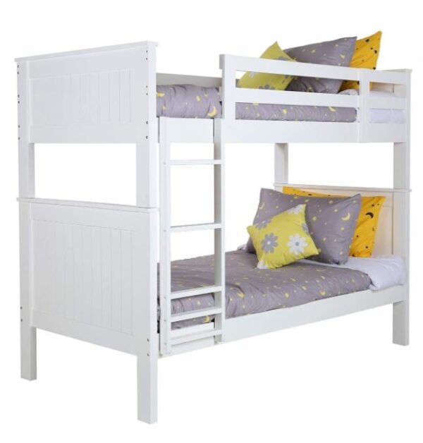 Lonni Twin over Twin Bunk Bed (White, Gray & Espresso)