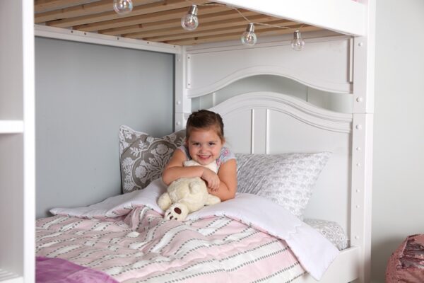 Maxtrix Twin over Twin Medium Bunk Bed (White, Natural and Chestnut) - Image 3