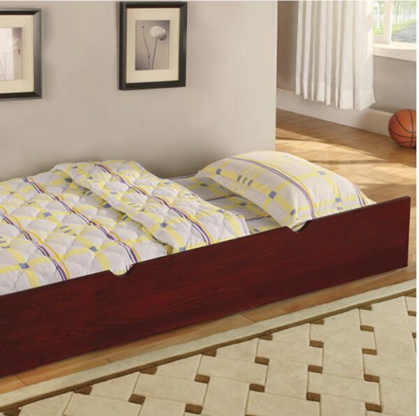 Russ Contemporary Platform Bed (Oak and Cherry) - Image 5