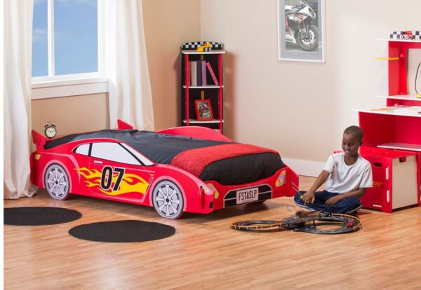 Race Car Bed (Available in Red & Blue) - Image 2