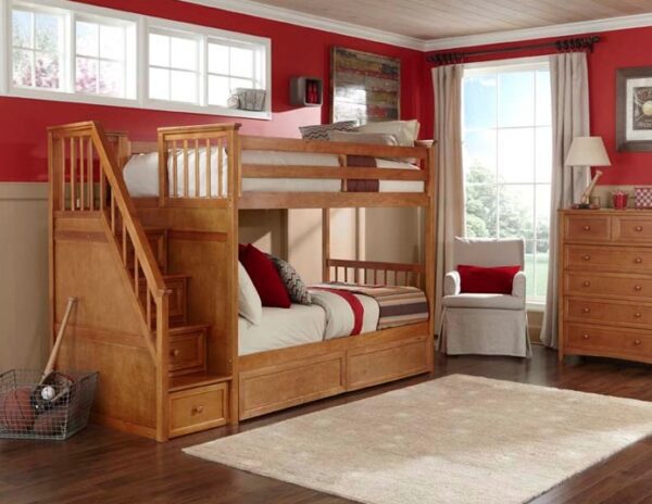 Templeton Twin over Twin Stair Bunk in White - Image 4