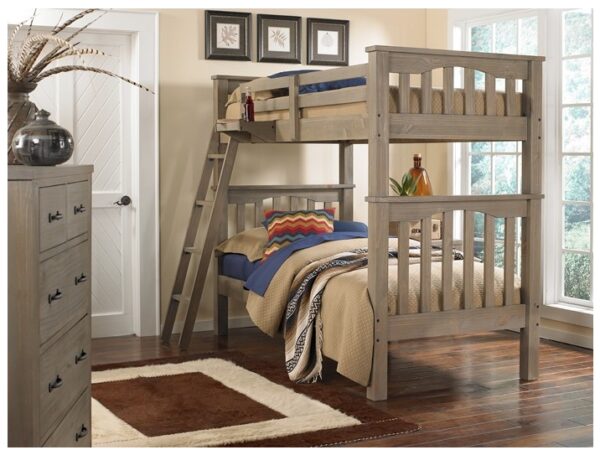Kenwood Collection Twin over Twin Bunk Bed in Driftwood