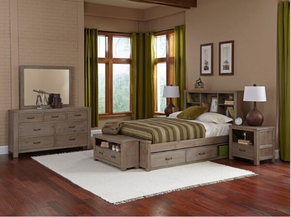 Kenwood Bookcase Bed in Driftwood - Image 2