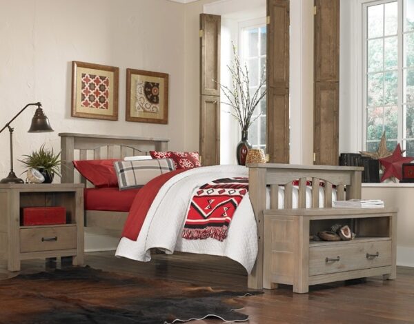 Kenwood Collection Slatted Bed in Driftwood - Image 3
