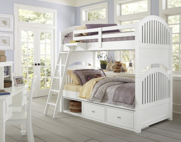Beach House Collection Twin over Twin Bunk Bed in White