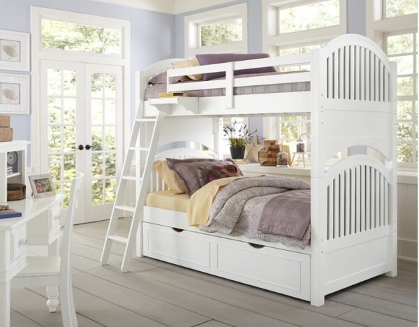 Beach House Collection Twin over Twin Bunk Bed in White - Image 3