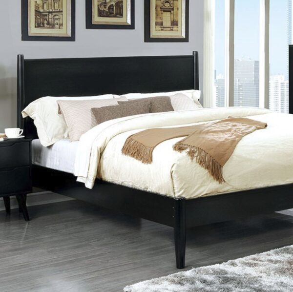 Skylar Panel Platform Bed (White, Black, Gray & Oak) - Image 7
