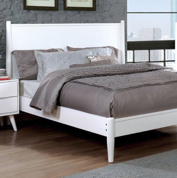 Skylar Panel Platform Bed (White, Black, Gray & Oak) - Image 10