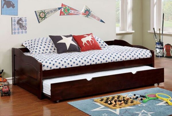 Sunrise Twin Size Daybed with Trundle (Black, White, Gray, Dark Walnut) - Image 4