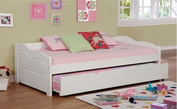 Sunrise Twin Size Daybed with Trundle (Black, White, Gray, Dark Walnut) - Image 3
