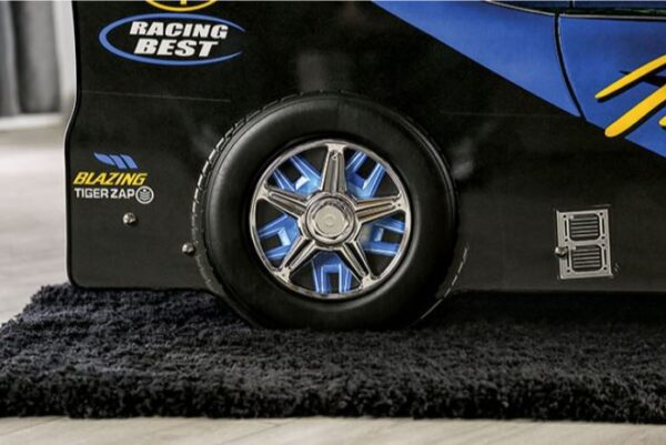 Superior Twin Size Race Car Bed (Blue and Red) - Image 2