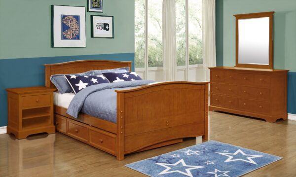 Sydney Full Size Bed (White, Espresso & Rustic Pecan) - Image 5