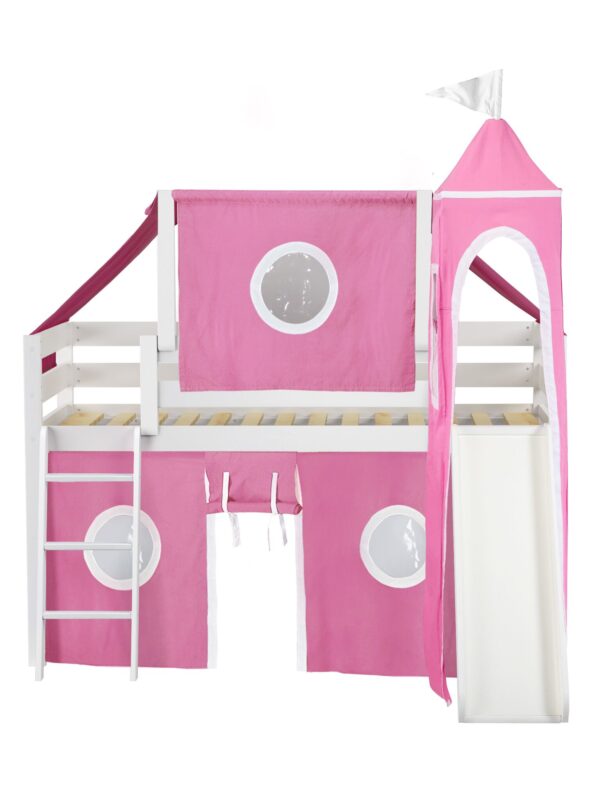 Jackpot York Loft Bed With Pink Tent - Image 7