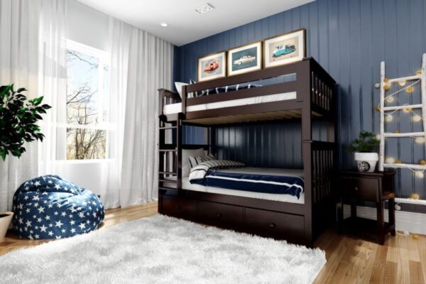 Jackpot Bristol Twin/Twin Bunk Bed in Espresso