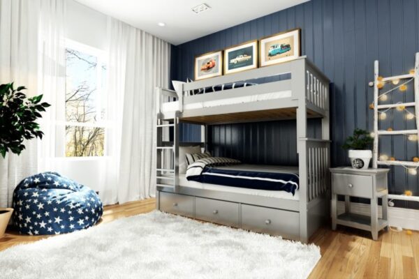 Jackpot Bristol Twin/Twin Bunk Bed In Grey