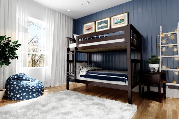 Jackpot Cambridge Full/Full Bunk Bed in Espresso - Image 2