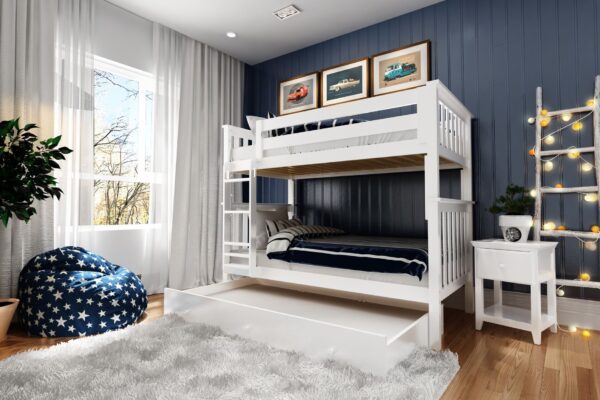 Jackpot Bristol Twin/Twin Bunk Bed in White - Image 3