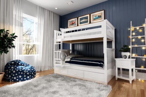 Jackpot Bristol Twin/Twin Bunk Bed in White
