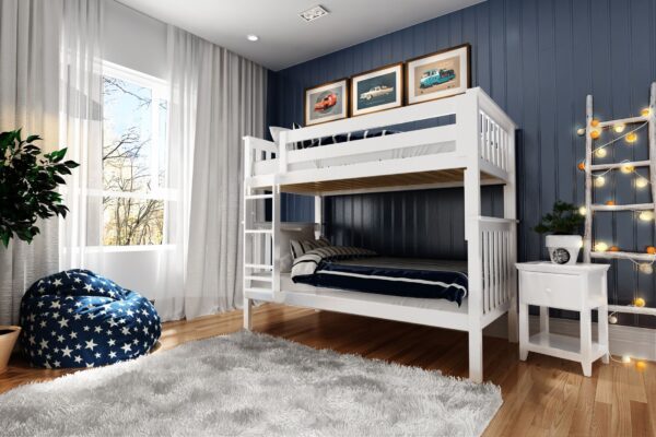 Jackpot Bristol Twin/Twin Bunk Bed in White - Image 2