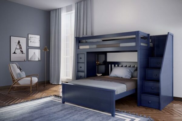 Jackpot Oxford Loft/Bunk Bed in Blue