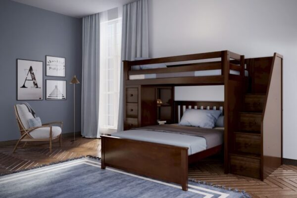 Jackpot Oxford Loft/Bunk Bed in Espresso