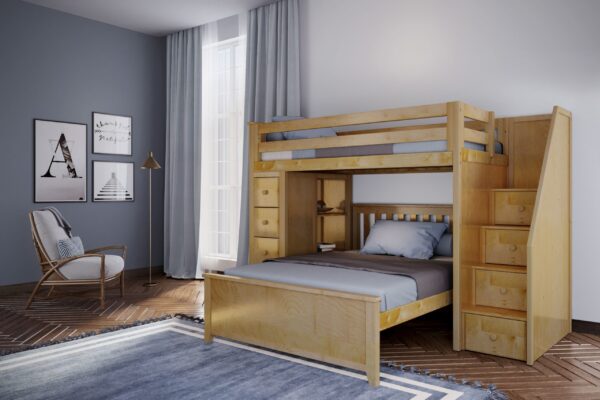 Jackpot Oxford Loft/Bunk Bed in Natural