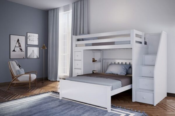 Jackpot Oxford Loft/Bunk Bed in White